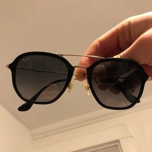 Black and gold Ray Ban Marshal II